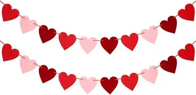 Produktbild von 4 Stš¹ck Girlande Herzen, Herz Girlande Rosa Deko, Hochzeitsgirlande, Herzen Roter Filz Girlande, H?ngend Herzgirlande fš¹r Hochzeiten Valentinstag Geburtstagsfeiern