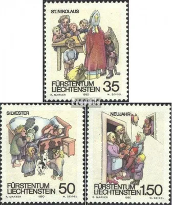 Produktbild von Briefmarken Liechtenstein 1990 Mi 1008-1010 (kompl.Ausg.) postfrisch Winterbräuche