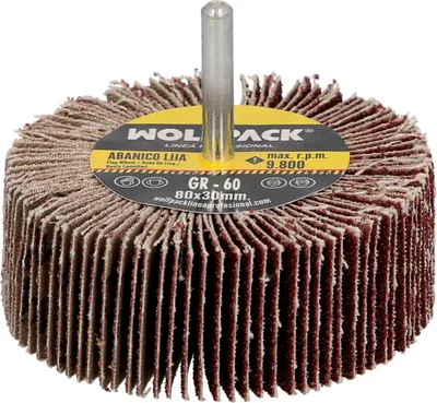 Obrázek produktu pro Brusný kotouč se zrnitostí 60, velikost ø 80 x 30 mm. Brusný kotouč, brusné kotouče, broušení, broušení, leštění