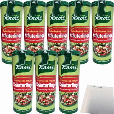Produktbild von Knorr Kräuterlinge zum Streuern Italienische Art 8er Pack (8x60g Streuer) + usy Block