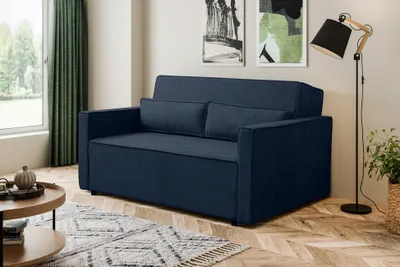 Zdjęcie produktu dla Sofa VESSA amerykanka 2 osobowa funkcja spania rozkładana 200x130 granatowa