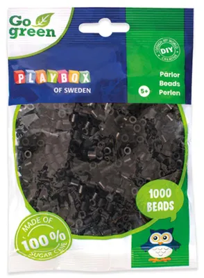Produktbild von Playbox Bügelperlen Go green Midi 1000 Stk. schwarz