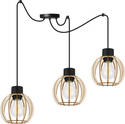 Produktbild von Moderne Holz LED Pendelleuchte – Hängelampe Deckenlampe im modernen Stil