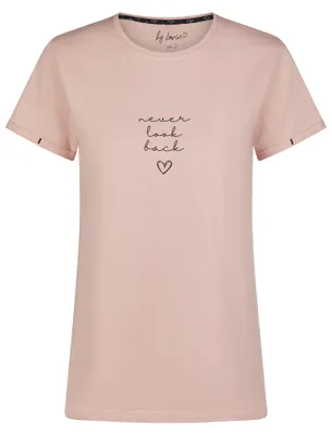 Produktbild von by Louise Damen-T-Shirt Never look back" altrosa S"