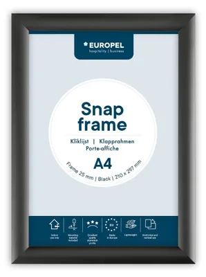 Immagine prodotto di EUROPEL 355028 EUROPEL Premium cornice per poster, DIN A4, 25 mm, nero