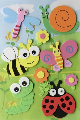 Produktbild von Glorex Moosgummi 3 D Gartentiere 7,5 x 5 cm selbstklebend