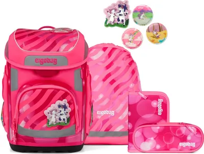 Image de ergobag cubo Kit cartable KuntLicorne colorée