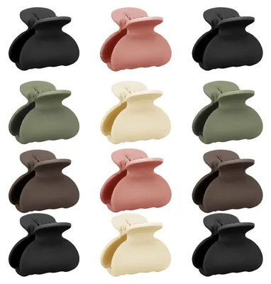 Produktbild von Haarklammer Klein Haarspangen Damen Mädchen 12 Stück 4cm Hair Clip Accessoires