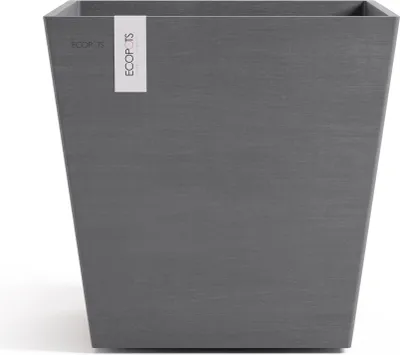 Produktbild von Ecopots Rotterdam 45 + Blumentopf mit Wasserreservoir - L 43,6 cm x B 43,6 cm x H 44,4 cm - Innen- und Außenbereich