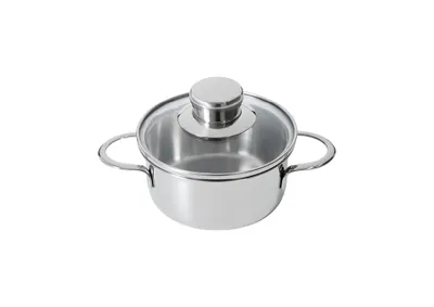 Produktbild von Riess Bratentopf mit Glasdeckel Mini 12 cm edelstahl
