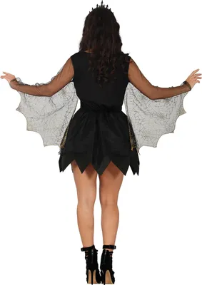 Produktbild von Spinnenkostüm Damen Schwarz, Kleid mit Flügelärmeln, FIESTAS GUIRCA