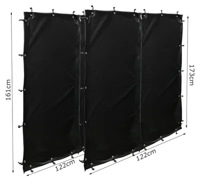 Produktbild von Set aus Vorder- und Rückwand, wetterbeständig, 130 x 70 x 185 cm, für Holzunterstand