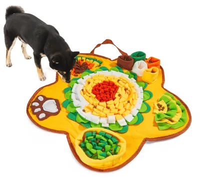 Produktbild von Schnüffelmatte für Hunde – Interaktives Spielzeug mit Quietscher – Grün