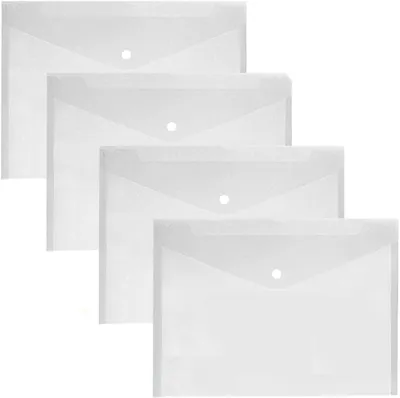 Produktbild von A4 Kunststoffmappen 30 Stück, Druckknopf, langlebig, wasserdicht, für Schule und Büro