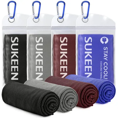 Obrázek produktu pro Chladivé ručníky, 4 kusy, rychle schnoucí, různé barvy, vhodné pro sport a outdoorové aktivity