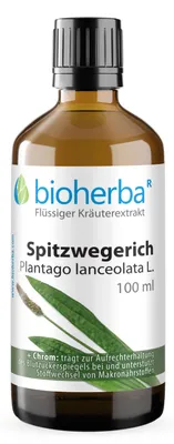Produktbild von Bioherba Spitzwegerich Plantago lanceolata L. Tropfen Tinktur 100ml