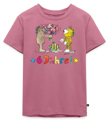 Produktbild von Spreadshirt Janosch Geburtstag 6 Jahre alt Kinder Premium T-Shirt, 98/104 (2 Jahre), Mauve