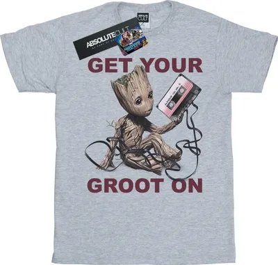 Immagine prodotto di Marvel - Maglietta "Guardians Of The Galaxy Get Your Groot On" da uomo BI28376 (S) (grigio screziato)