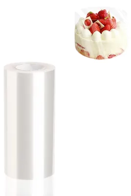 Productafbeelding van Taartrandfolie - Transparante acetaatrol voor mousses en desserts - 15 cm x 10 m