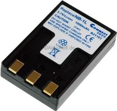 Immagine prodotto di Batteria di ricambio per Canon NB-1L NB-1LH IXUS 300 400 500 V2 V3 Powers
