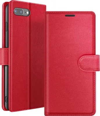 Immagine prodotto di Zanaé, custodia a portafoglio per iPhone 8 Plus / 7 Plus con chiusura magnetica, rosso