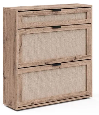 Zdjęcie produktu dla Wózek na buty Vicco Elven Dąb 80 x 85 cm z 2 półkami uchylnymi i 1 szufladą, Model 59356