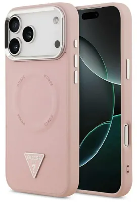 Obrázok produktu pre Guess - Hardcase Triangle Logo MagSafe puzdro pre iPhone 17 Pro Max - ružové