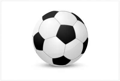 Produktbild von Wallario Premium Glasbild, freischwebende Optik, kräftige Farben, Größe 90 x 60 cm Motiv Fußball klassisch vor weißem Hintergrund