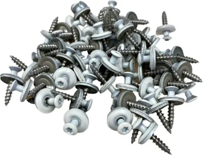 Produktbild von Spenglerschrauben V2A mit Dichtscheibe 4,5 mm x 25 mm - 50 Stück - weiß