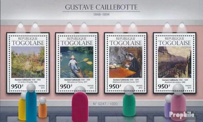 Produktbild von Briefmarken Togo 2015 Mi 7202-7205 Kleinbogen (kompl. Ausgabe) postfrisch Gustav Caillebotte