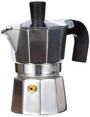 Espressokocher für 1 Tasse, Aluminium, silber, 750 W