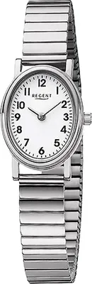 Produktbild von Regent Edelstahl Damen Uhr Armbanduhr Quarz silber Metallarmband D2URF1361