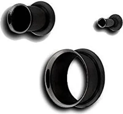Produktbild von Ohr Single Flared Eyelet Black Tunnel Tube Piercing 8mm