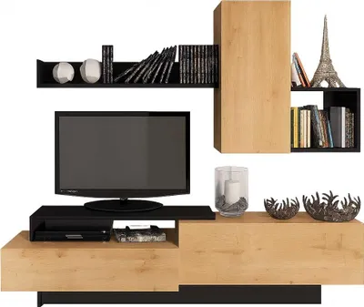Zdjęcie produktu dla Szafka pod telewizor Cosmit 240 cm - dąb/antracyt