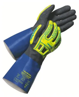 Imagen del producto de Guantes de protección química Uvex HexArmor rubiflex S XG35BI, color azul/, talla 11, paquete de 6 pares