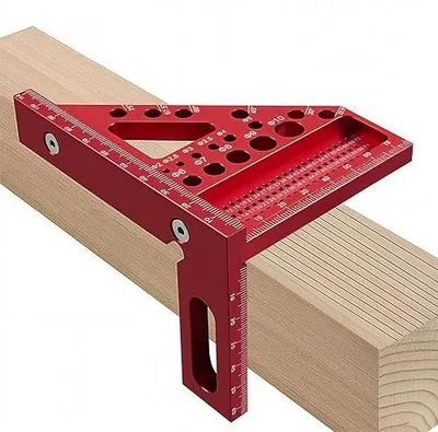 Zdjęcie produktu dla Kątownik stolarski aluminiowy 22 5 90 precyzyjny narzędzie dla cieśli