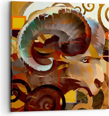 Produktbild von Bild auf Leinwand - Leinwandbild - Tier Abstraktion - 70x70cm - Wand Bild - Wanddeko - Wandbilder - Leinwanddruck - Bilder - Kunstdruck - Wanddekoration - Leinwand bilder - Wandkunst - AC70x70-4037