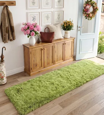 Immagine prodotto di Tappeto per bambini, 80 x 150 cm, verde, ideale per la cameretta