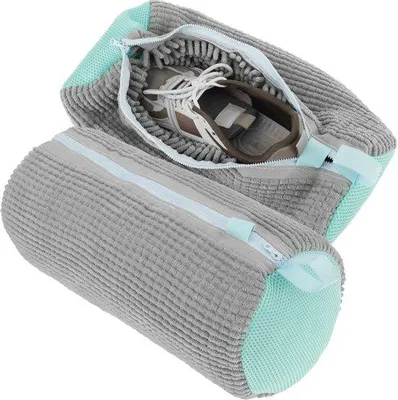 Produktbild von Schuhwaschbeutel, 2er Pack, tragbar, Reißverschluss, für Sneaker, Laufschuhe