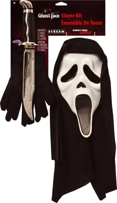 Produktbild von Scream Ghostface Set mit Maske Handschuhe und Messer - Einheitsgröße