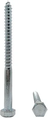 Obrázek produktu pro Pozinkované ocelové šrouby do dřeva, M12 x 180 mm - balení 6 kusů