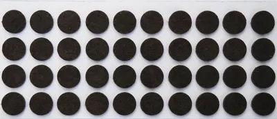 Produktbild von 40 Filzgleiter, Ø 18 mm, rund braun, 3.5 mm stark, Möbelgleiter - Kratzschutz, selbstklebend – extra starker Bodengleiter -