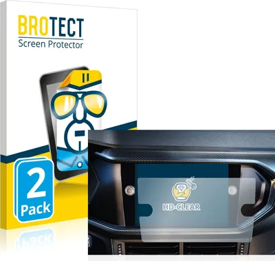Produktbild von 2x Für Volkswagen T-Cross 2021 Ready 2 Discover 8" Schutzfolie BROTECT Displayschutz Display Schutz Folie Klar Transparent