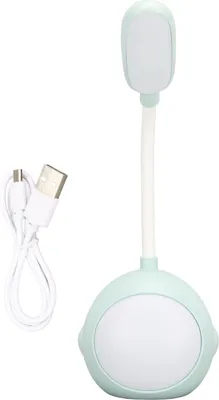 Obrázek produktu pro Stolní lampa LED, malá, měkké světlo, ochrana očí, pro studenty, děti, studium, do ložnice, na noční stolek, do ložnice, zelená