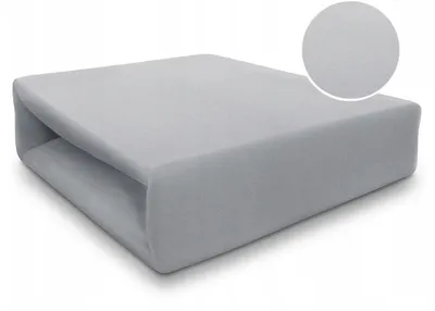 Produktbild von Piruu Jersey Spannbettlaken 200x220cm 100% Baumwolle Gummizug Hellgrau