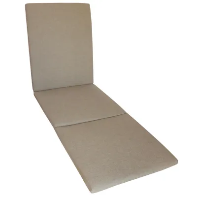 Produktbild von Herlag Sunny Liegenauflage 200x60x4 cm – wetterfest, wasserfest & UV-beständig – waschbarer Bezug mit Reißverschluss – Taupe