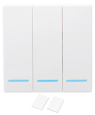 Produktbild von Drahtloser Lichtschalter, smarter Fernbedienungsschalter, Wandschalter, 433 MHz, für Home Office, 3-fach