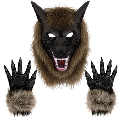 Obrázok produktu pre Maska vlkodlaka, rukavice vlkodlaka, kostým na Halloween, horor, cosplay