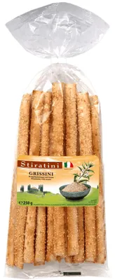 Produktbild von Stiratini Grissini Brotgebäckstangen mit Sesam 250g