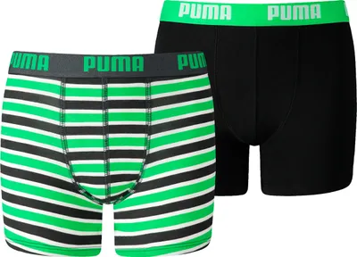 Produktbild von Puma -  Basic Boxer Printed Stripes 2P - Kinder Unterwäsche